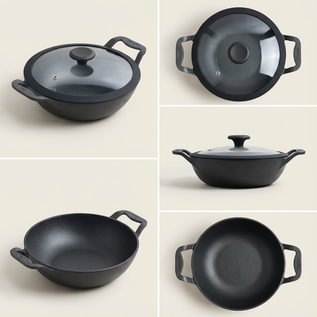 Chella Cast Iron Wok Bundle (20cm + 24cm + 27 cm)